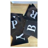 Happy Birthday Banner, Modern Black and White -