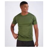Real Essentials 5 Pack Mens Active Quick Dry Mesh Crew Neck T Shirts | Athletic Short Sleeve Tee (Set 11, Black, RED, Grey, Blue, Green - 5XLT - Big-Tall) - Retail: $40