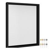 Califortree 12x16 Large Shadow Box Frame with Soft Linen Back - Metal Push Pins Included, Memory Shadow Box Display Case for Bouquet Awards Medals Wedding Photos and More, Black - Retail: $27