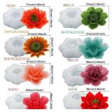 EuTengHao Flower Silicone Candle Molds for Wax Candle Soap Silicone Resin Cake Making, 3D Plant Flower Wax Scented Candle Soap Silicone Resin Casting Molds (8 Styles Flowers) - Retail: $22