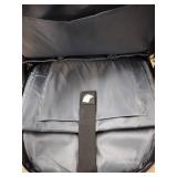 Nice black with blue stripes computer school bag multiple pouches and pockets for headphones and laptops -