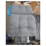 Gray outdoor pillow cushion for chairs approximately 38x21 in  -