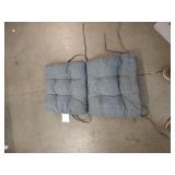 Gray outdoor pillow cushion for chairs approximately 38x21 in  -