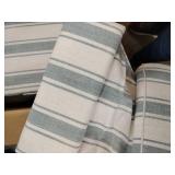 Uixe Striped Blue Chair Cushions Set