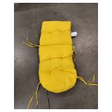 Yellow outdoor bench cushion approximately 47x20 in -