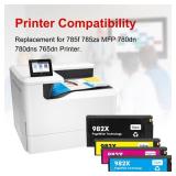 QUEENPRINT 982X Ink Remanufactured 982X Ink Cartridge High Capacity Replacement for Replacement for 785f 785zs MFP 780dn 780dns 765dn Printer. ?1Black 1Cyan 1Magenta 1Yellow? - Retail: $300