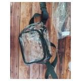 Veckle Clear Fanny Pack Stadium Approved - Clear Bag for Stadium Events Transparent Belt Bag for Women Men, Adjustable Waist Bag for Sports, Concerts, Black - Retail: $12