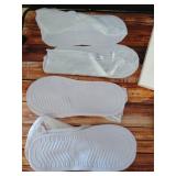 Coume 2 Pairs Rain Shoes Cover Non Slip Waterproof Shoe Covers Reusable Protectors Covers High Top Snow Boots Galoshes Overshoes for Men Women Outdoor Cycling Camping Fishing(Large,White) - Retail: $1