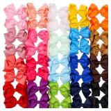 CÉLLOT 40PCS 4.5 Inch Hair Bows for Girls Grosgrain Ribbon Toddler Hair Accessories with Alligator Clips for Baby Girls Toddlers Kids in Pairs - Retail: $9