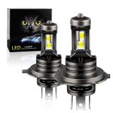 APMAT H4 Light Bulb 6000K Xenon White Lights, Wireless 9003 HB2 Lights Bulbs Fog Light, 1:1 Size 30000LM 600% Brighter 2PCS - Retail: $20