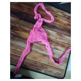 EHSUYAB Womens One Shoulder Fishnet Bodysuit, Sexy Leopard Lace Jumpsuit Rave Club, Body Stockings Exotic Wear Dancer Outfits Neon Pink - Retail: $15