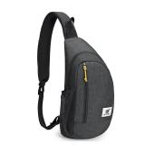 SKYSPER Sling Bag RFID Crossbody Sling Backpack Cross Body Shoulder Travel Bag Hiking Daypack for Women Men(Black) - Retail: $28