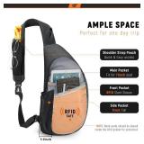 SKYSPER Sling Bag RFID Crossbody Sling Backpack Cross Body Shoulder Travel Bag Hiking Daypack for Women Men(Black) - Retail: $28