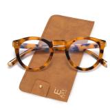 EASY READ Retro Round Blue Light Blocking Reading Glasses for Women,Anti UV Readers for Women with Spring Hinge(Tortoise,+2.50) - Retail: $14