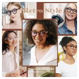EASY READ Retro Round Blue Light Blocking Reading Glasses for Women,Anti UV Readers for Women with Spring Hinge(Tortoise,+2.50) - Retail: $14