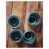 iBroPrat 4PCS 1.98\ Trailer Hub Cap,Trailer Axle Bearing Dust Cap Cup Grease Cover with 8 Rubber Plugs,Bolt Metal Trailer Axle Wheel Bearing and Hub Dust Caps for Most 2000 to 3500 Pound Axles Dexter 