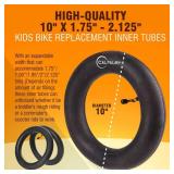 (2-Pack) 10x2 Replacement Inner Tubes 10\ x 1.952.125 with 2 Levers | Compatible with Bike Schwinn Trike RoadsterTricycleBoB Revolution Motion - Made from BPALatex Free Quality Butyl Rubber - Retail: 