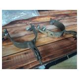 Boot Spurs, Carbon Steel Horse Spurs Cowboy Spurs Horse Riding Spurs Western Horse Spurs Antique Stars Boot Spurs with Gear for Equestrian Competition Entertainment - Retail: $55