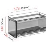 Toothbrush Holder Wall Mounted with Cover for Bathroom, 4 Slots Toothbrush Storage Organizer for Shower, Self Adhesive Toothbrush Hanger Rack for Dorm, Cabinet (Gray Clear) - Retail: $10