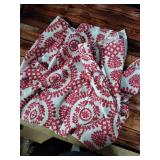 WDIRARA Womenfts Allover Print Knot Side High Waist Wrap Skirt Zipper Back Boho Mini Skirt Red Medium - Retail: $27