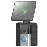 QIBOX Solar Charger Compatible with Ring Video Doorbell 433 PlusBattery Doorbell Plus, Waterproof Continuously Solar Panel, Adjustable Panel - Retail: $40
