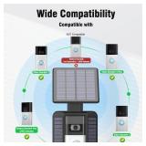 QIBOX Solar Charger Compatible with Ring Video Doorbell 433 PlusBattery Doorbell Plus, Waterproof Continuously Solar Panel, Adjustable Panel - Retail: $40