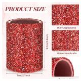 Sabary 8 Pcs Red Pens with Pen Holder for Desk Glitter Crystal Diamond Cute Ballpoint Fancy Pencil Holder Bling Desk Organizer for Women Girls Gifts School Office Wedding Supplies - Retail: $15