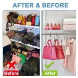Unique Twist Design Bag Hanger Purse Hooks - 5 Inch Large Size Closet Rod Hooks for Hanging Bags, Purses, Handbags, Belts, Scarves, Hats, Clothes, Pans and Pots (12 Pack) - Retail: $10