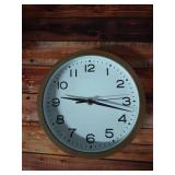 AKCISOT Wall Clock, Modern Small Wall Clocks Battery Operated 8 Inch, Silent Non-Ticking Analog Classic for Office, Home, Bathroom, Kitchen, Bedroom, School(Walnut Grain) - Retail: $12