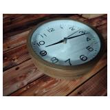 AKCISOT Wall Clock, Modern Small Wall Clocks Battery Operated 8 Inch, Silent Non-Ticking Analog Classic for Office, Home, Bathroom, Kitchen, Bedroom, School(Walnut Grain) - Retail: $12