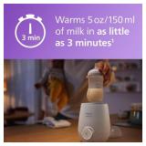 Philips Avent Premium Fast Bottle Warmer, with Smart Temperature Control, Water Bath Technology, Automatic Shut-Off, Model SCF358 - Retail: $50