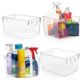ClearSpace Clear Plastic Storage Bins  Pantry Organizers and Storage Containers, Cabinet Organizer - Home Organization Must Haves for Kitchen, Laundry Room, Office, Closet, Garage and Freezer - Reta