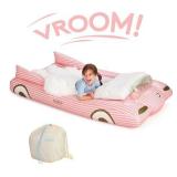 FUNBOY Kids Pink Inflatable Travel Bed and Mattress. Perfect for Sleepovers. Includes Carrying Case Storage Bag, Twin - Retail: $79