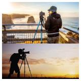 Victiv 72 inch Camera Tripod, Tall Tripod for Camera Cell Phone, Heavy Duty Camera Tripod Stand, Professional Aluminum Monopod, Compatible with Canon Nikon Sony DSLR Cameras - Blue - Retail: $40