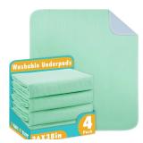 Bunlitent Washable Underpads, 36\ x 38\in, 4 Pack - Heavy Absorbency Reusable Bedwetting Incontinence Pads for Kids, Adults, Elderly, and Pets - Waterproof Protective Pad for Bed, Couch, Sofa, Floor -