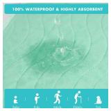 Bunlitent Washable Underpads, 36\ x 38\in, 4 Pack - Heavy Absorbency Reusable Bedwetting Incontinence Pads for Kids, Adults, Elderly, and Pets - Waterproof Protective Pad for Bed, Couch, Sofa, Floor -