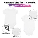 GOLDGE Dazzle at Baby Showers with a 37-Piece DIY Bib and Bodysuit Decorating Kit: 8 Bodysuits, 8 Bibs, 6 Stencils, 14 Markers, 1 Wooden Baby Shower Game Sign (8 Bodysuits, 8 Bibs) - Retail: $26