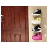 IEEK 12 Pack Floating Shoe Display Shelf,Clear Acrylic Floating Shelves for Sneaker Collection Levitating Acrylic Shoe Shelf,Wall Mounted Sneaker Shelves Storage for Bedroom,Hallways Etc. - Retail: $2
