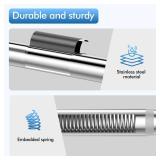 CorkLatta Chrome Shower Curtain Rod Spring Tension 30 to 80 Inch,1 Inch Diameter Adjustable Shower Rods for Bathroom,No Drilling - Retail: $20