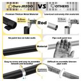 2 Pack Black Curtain Rods 48 to 84 Inches(4-7 Feet),58 inch Splicing Drapery Rods,Small Curtain Rods Set,Size: 36ftft-88ftft,Matte Black - Retail: $28