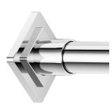 CorkLatta Chrome Shower Curtain Rod Spring Tension 30 to 80 Inch,1 Inch Diameter Adjustable Shower Rods for Bathroom,No Drilling - Retail: $20