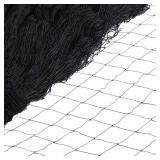 Windyun 1 Pc Bird Netting 50ft x 100ft Bird Net Chicken Coop 2.4\ Mesh Heavy Duty Deer Fence Aviary Net Reusable Fruit Tree Poultry Barrier for Garden Protection Vineyard Against Hawk Squirrel, Black 