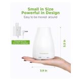 InnoGear Essential Oil Diffuser, Premium 5-in-1 Diffusers for Home Scent Aromatherapy Diffuser Air Desk Humidifier for Bedroom Large Room Office 7 Color LED 2 Mist Mode Waterless Auto Off, Basic White