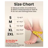 KEMFORD Ankle Compression Sleeve - 2-Pack, Plantar Fasciitis Braces - Open Toe Compression Socks for Swelling, Sprain, Neuropathy, Foot Arch Support for Men and Women - 20-30mmhg, L, Beige - Retail: $