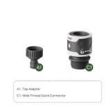 Vego Garden Hose Fitting Quick Connector Set with Water Stop and Lock Feature Quick Release Kit Hose Fittings and Adapters- V1 Set of 4 - Retail: $13