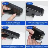 JIKIOU Hole Punch, Upgraded All-Metal Construction Hole Punch, Hole Puncher for DIY Crafts Paper (Elliptical Aperture:0.6 x 0.16 inch) - Retail: $10