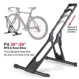 CHEPARK Bike Floor Stand Rack- Indoor Bike Stand for GarageHome - Bike Storage Bicycle Parking Rack Fit 20-29 Mountain Road Bikes (1 Bike Rack) - Retail: $32