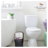 Autumn Alley Farmhouse Toilet Paper Holder Stand  Free Standing Bathroom Tissue Holder in Matte Black  Reserve Storage for Extra Rolls  Magazine Stand  Farmhouse Bathroom DecorBlack - Retail: 