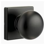 BRINKS Contemporary Passage Ball Door Knob, Modern Lock Set, Interior Door Knobs for Sleek Home Decor - Matte Black - Retail: $18