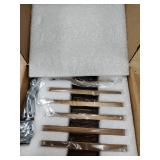 Goo-Ki 6 Pack 3 Inch Antique Brass Knurled Cabinet Pulls - Vintage Bar Handles - Textured Grip for Drawer, Dressers, Furniture Hardware - Retail: $30